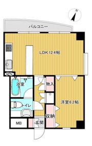 マーキュリーシティ壱番館の間取り画像