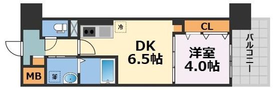 エグゼ大阪CITYオースティンの間取り画像