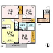 クレスト八万の間取り画像