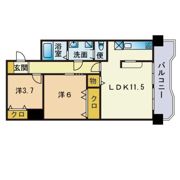 高砂ハイツの間取り画像