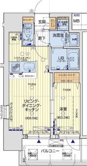 レオンコンフォート難波ブランの間取り画像