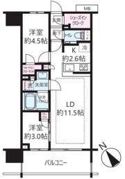 クレヴィア上野入谷の間取り画像