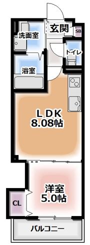 セレニティ出雲町A棟の間取り画像