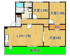 カレッジヒルズ A棟の間取り画像