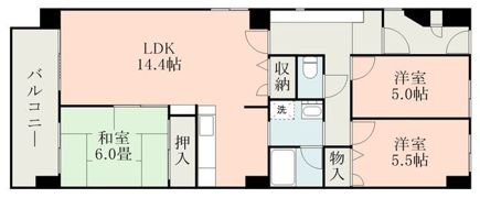 水前寺パークマンションⅡの間取り画像