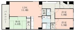 水前寺パークマンションⅡの間取り画像