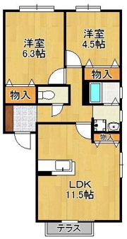 フェリーチェ学研台IIBの間取り画像