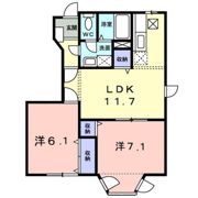 プリムヴェールⅠの間取り画像