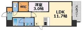 セレニテフラン谷町四丁目の間取り画像