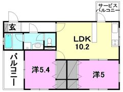 コーポラス堀内の間取り画像