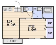 コーポ太陽Ⅱの間取り画像