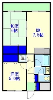 メゾンデザムルー前田の間取り画像