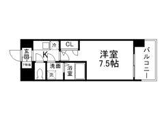 レジュールアッシュ神戸湊川公園の間取り画像