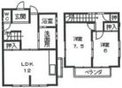 浅井和子貸家 B棟の間取り画像