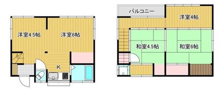 水谷東3丁目貸家の間取り画像
