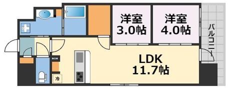 アーバネックス新町の間取り画像