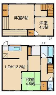 逗子桜山貸家の間取り画像