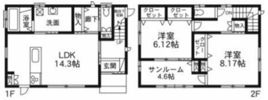 井野町貸住宅 B棟の間取り画像