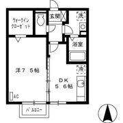 リースランド水道線 A棟の間取り画像