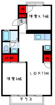 セジュール七観の間取り画像