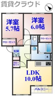 エバープレイスの間取り画像