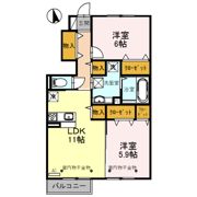 サンシャイン上冨居Ⅱ Bの間取り画像