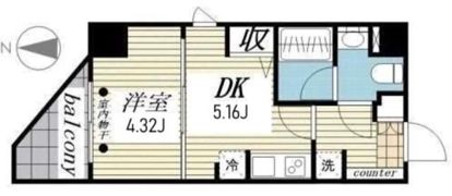 CREAL門前仲町Ⅱの間取り画像