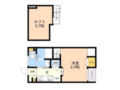 ジラフ姪浜Bの間取り画像