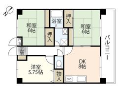 フルーベ庚午の間取り画像