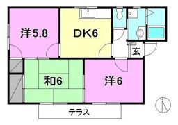 フレグランスくぼたCDEの間取り画像