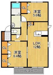 咲ら小路II C棟の間取り画像