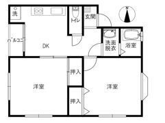 ベルハイム松村B棟の間取り画像
