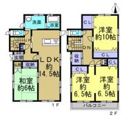 知多市八幡里の前戸建の間取り画像