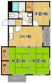 プレアール下到津の間取り画像