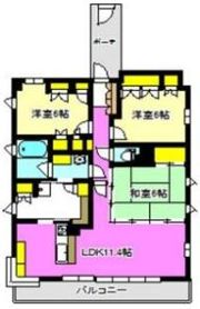 レジデンス高崎1401の間取り画像