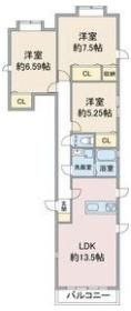 ヒルズ覚王山北の間取り画像