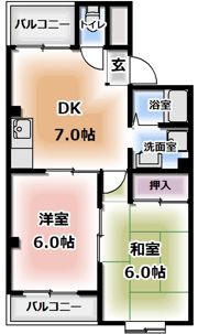 ラリーブコート岸和田の間取り画像