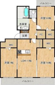 クロノス55東野の間取り画像
