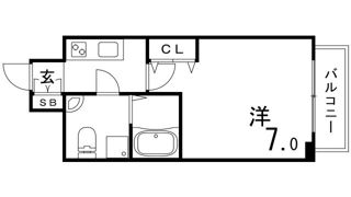 セレニテ神戸元町クレアの間取り画像