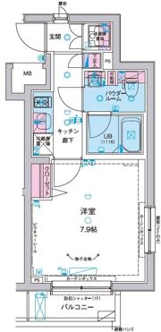 ジェノヴィア麻布十番グリーンヴェールの間取り画像
