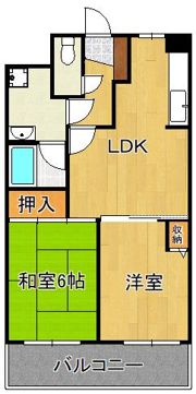 トーカンマンション小倉東 403号室の間取り画像