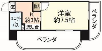 第55東白島ビルの間取り画像