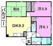 フォブール南斎院B棟の間取り画像