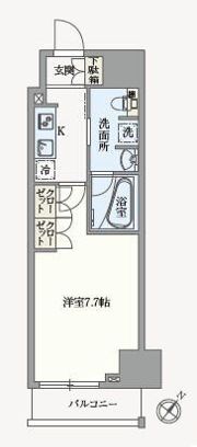 アジールコート汐浜キャナルの間取り画像