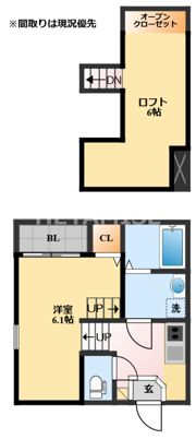 MODERN PALAZZO 福田町A棟の間取り画像