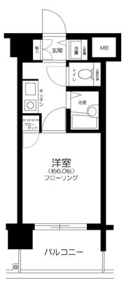シンシア三田慶大前の間取り画像