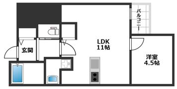 Kパラッツォ兵庫五宮の間取り画像