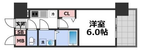 エスリード難波VALOREの間取り画像