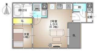 REGALEST Ray 仮称）北方3の間取り画像