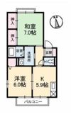 コーポ中的場 Ⅵ棟の間取り画像